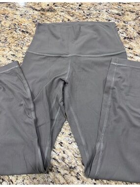 lululemon athletica Ribbed High-Waist Leggings in Taupe